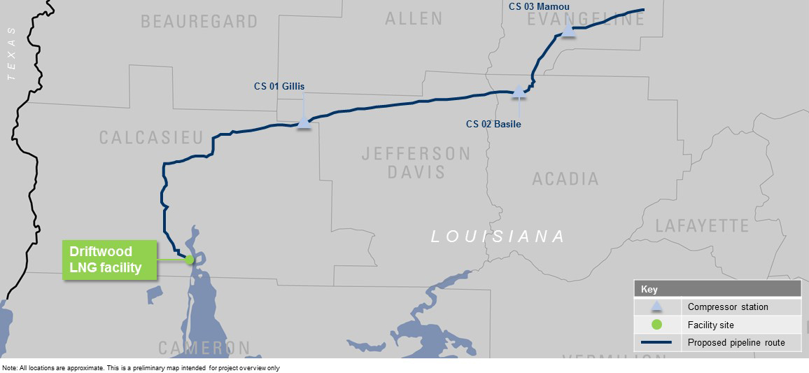 Driftwood Pipeline Map